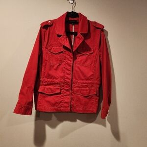 TALBOTS Military Style Jacket Red